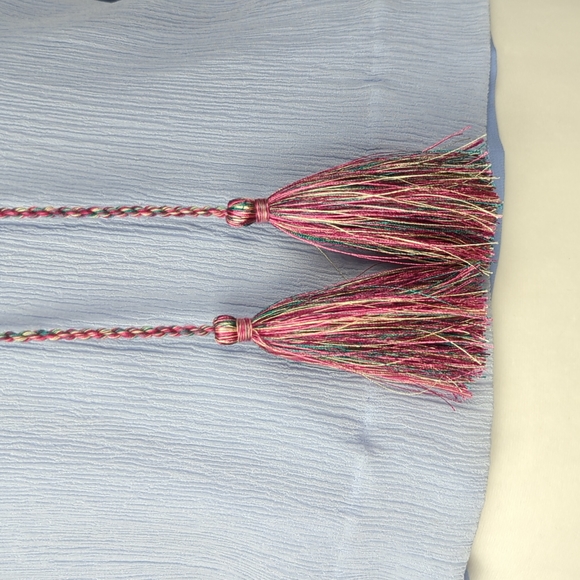 Marie Oliver 100% sky blue silk blouse - Picture 3 of 9